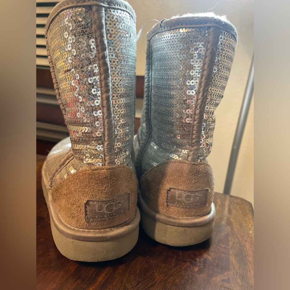 Ugg Silver Sequin Classic Boots - image 5